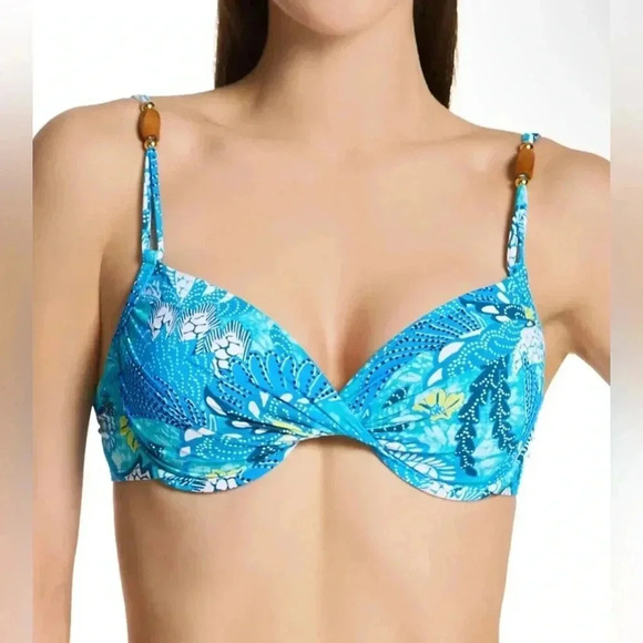 Bleu Rod Beattie Paradise Found Underwire Molded Swimsuit Set Size 4 - Picture 2 of 12